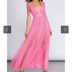 Pink Windsor Prom Maxi Dress